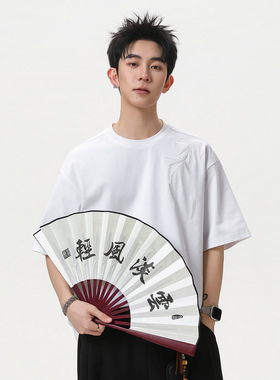 短袖T恤男夏季款宽松休闲百搭国风半袖体恤衫OT7291-P35控65