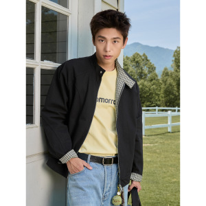 哈灵顿夹克男秋季新款立领宽松短宽廓形潮牌休闲MJ6036-P90控148图片