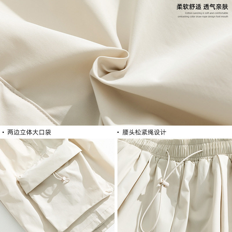 宽松工装短裤装夏季休闲松紧绳运动机能日系五分裤K2189-P40控68,男装休闲裤,电商A362