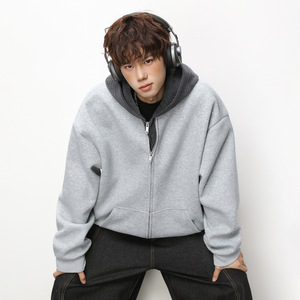 开衫连帽卫衣男春款重磅肌理美式休闲帽衫外套OW8036-P79控138，女装短外套，电商A362