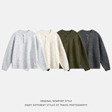 polo针织衫男秋冬加厚保暖毛衣慵懒风套头线衣MM4153-P65控108，男装Polo衫，电商A362