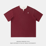 T恤男夏款字母刺绣安可拉半袖潮牌情侣体恤衫MT7198-P45控68，男装T恤，电商A362