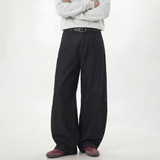 春季新款日系复古长裤子廓形宽松潮牌休闲直筒裤ON2611-P60控98，男装休闲裤，电商A362