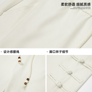 春夏款排扣设计直筒宽松潮牌长裤垂感透气休闲裤OK2697-P45控85图片