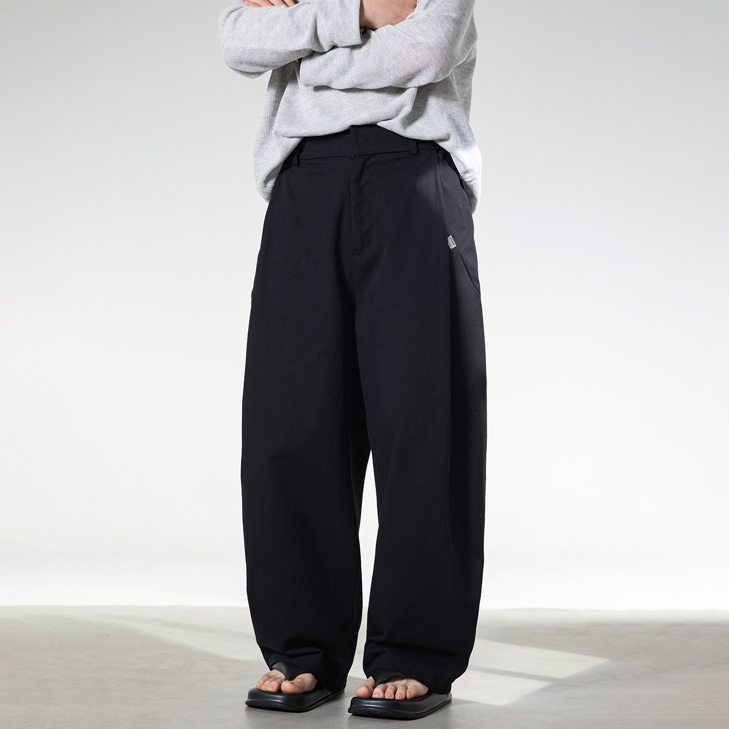 纯棉休闲裤春季新款老钱风廓形宽松潮牌直筒长裤子OK2529-P60控98,男装休闲裤,电商A362