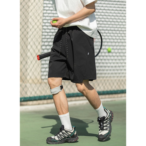 短裤男夏季新款透气网布拼接潮牌透气宽松五分裤子OK2598-P40控69图片