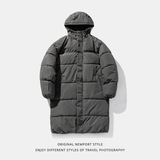 加厚保暖防泼水连帽棉衣潮牌过膝休闲棉袄外套BL5113-P70控129，男装棉衣，电商A362