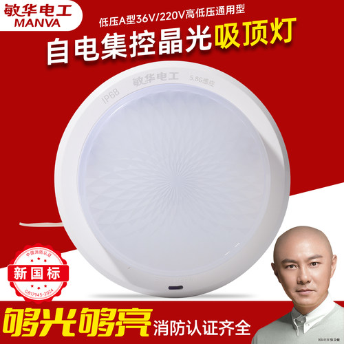 敏华消防应急灯吸顶灯6W36V220