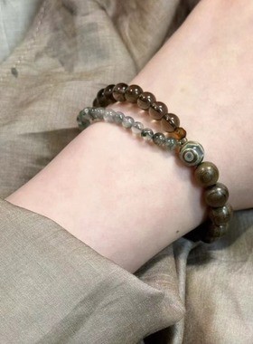 国风新中式复古手链简约小众禅意阴沉木手串串珠礼物民族手饰饰品