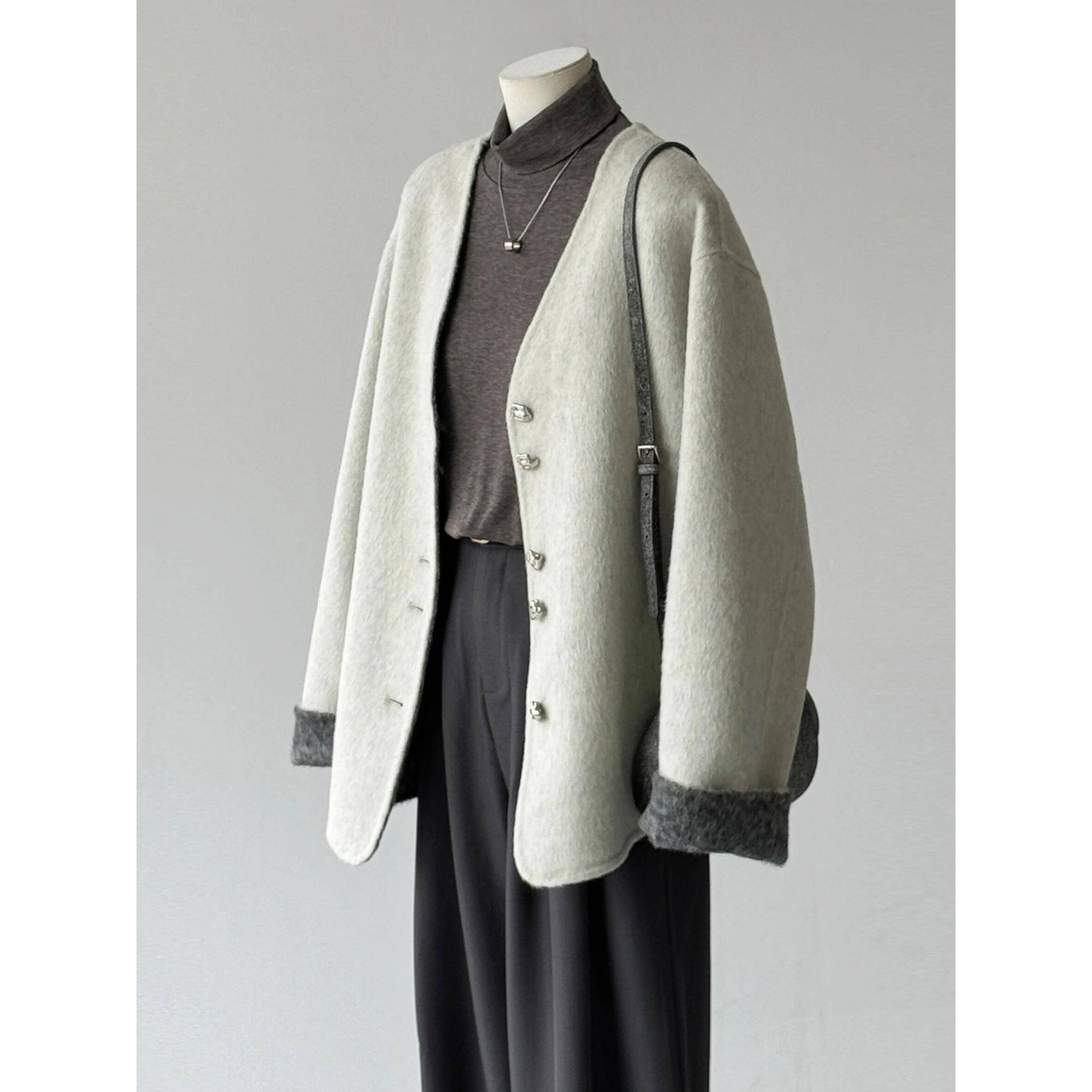 两面穿短款双面羊绒大衣女2025秋冬季新款高级感覆古羊毛毛呢外套