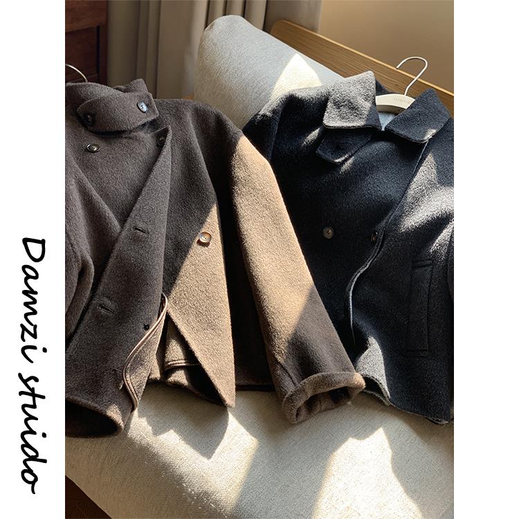 DA麦子“时装周”100定制澳毛廓形手工短大衣女 MZ2332时装周