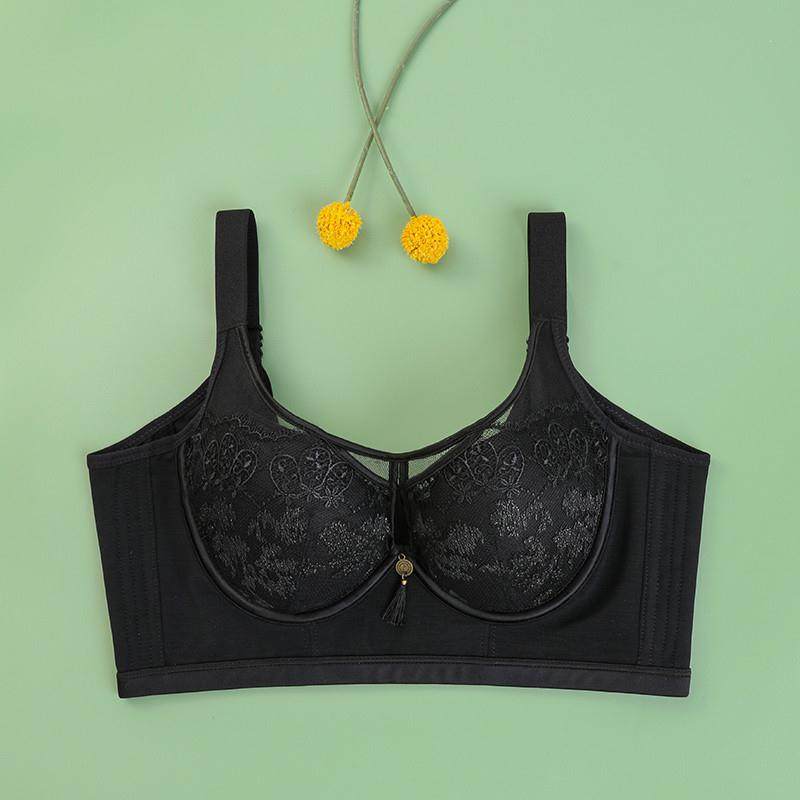 大胸显小调整型性感文胸防震防晃收副乳上托薄款全罩杯软钢圈内衣