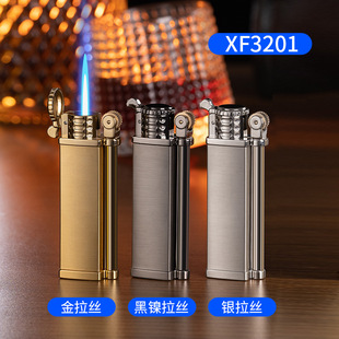 金属砂轮充气防风打火机复古点火独特造型小巧个性直冲轻奢