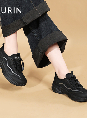 索兰休闲鞋女春季新款轻便百搭软底舒适运动跑步老爹鞋26AX26212