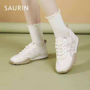 索兰德训鞋女2026春季新款时尚运动休闲轻便软底小白鞋26AX49213