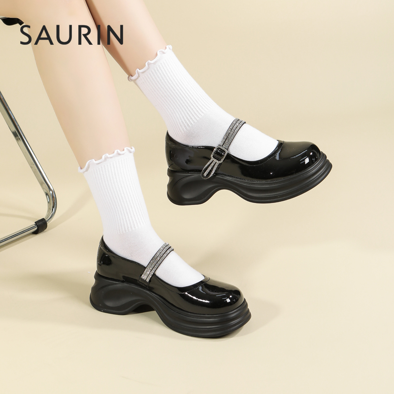 索兰厚底增高玛丽珍单鞋