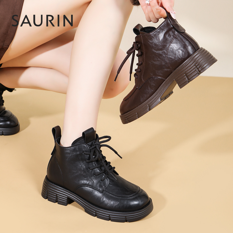 索兰复古英伦风马丁靴