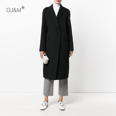DJM羊绒毛呢长款时尚大衣