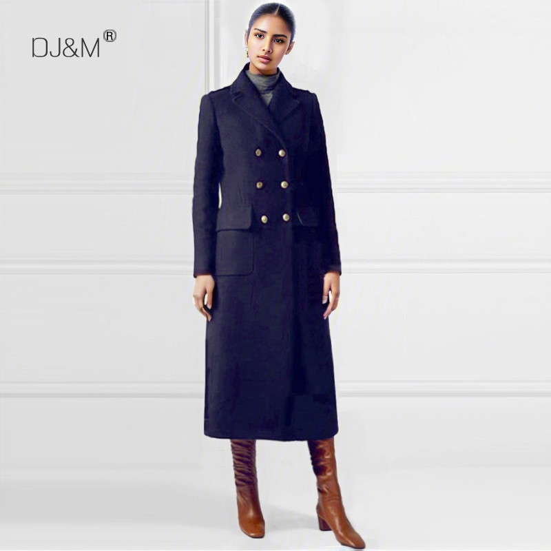 羊绒大衣长款双面绒DJM羊绒通勤