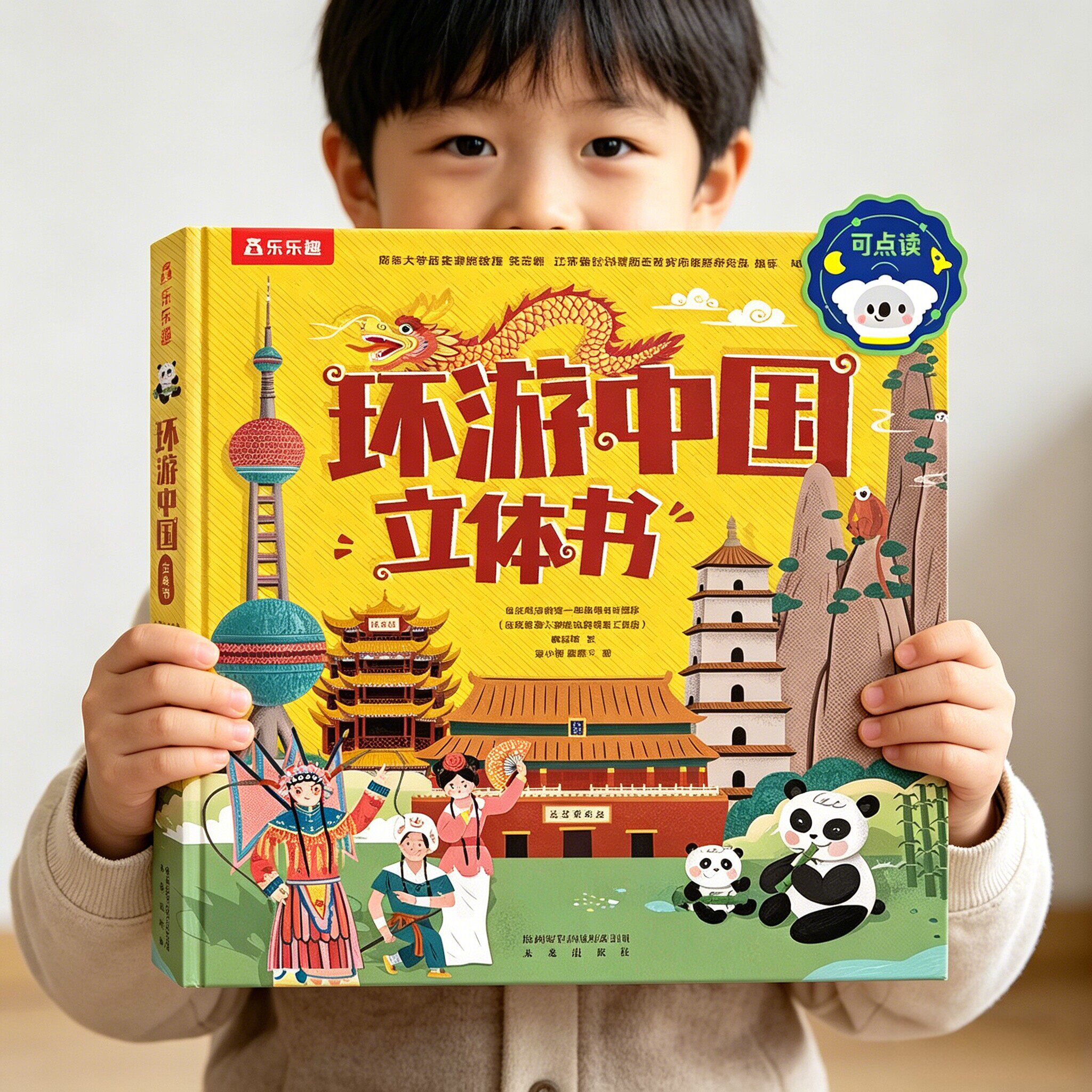 环游中国立体书中国地理立体书儿童绘本3-6岁小学生3d立体动物植物科普翻翻书少儿百科全书翻翻书揭秘看地图游世界名胜我们的中国