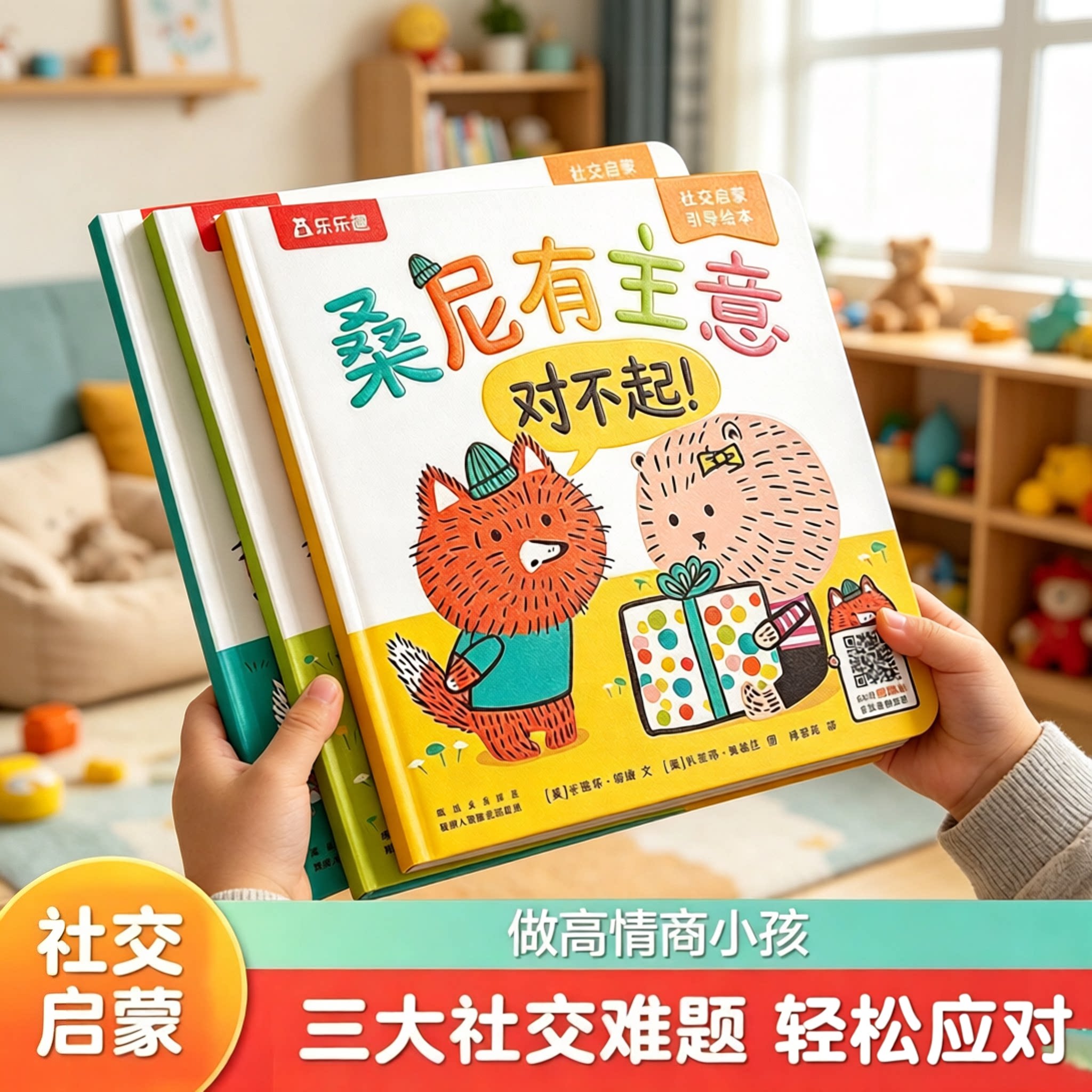 桑尼有主意绘本社交启蒙引导幼儿园大中小班阅读书籍绘本3-6岁低幼儿童入园准备读物早教儿童社交力情商培养绘本启蒙教育儿童卡通