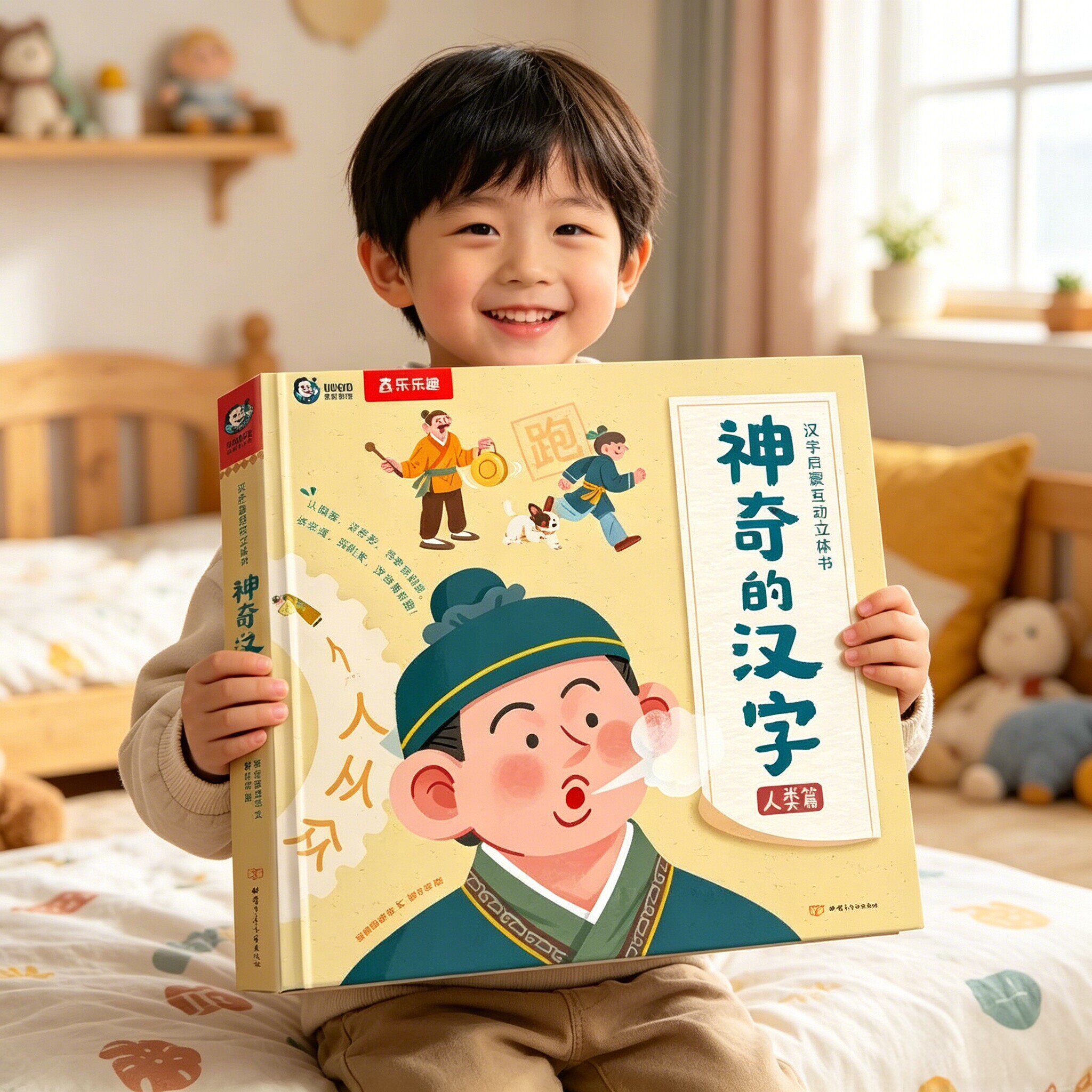 神奇的汉字立体书乐乐趣儿童识字认字卡片书3-6-8-10岁学前幼儿幼小衔接汉字3D机关书启蒙人类篇绘本课外故事书幼儿幼儿园官方正品