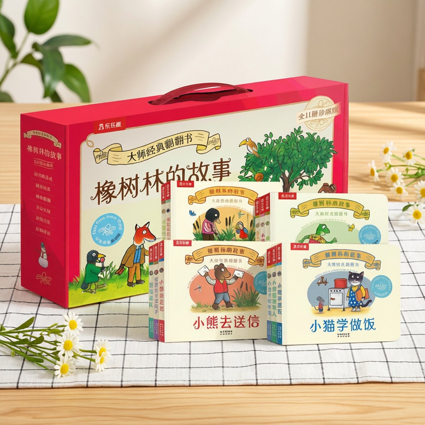【儿童礼物】橡树林乐乐趣宝宝绘本0到3岁橡树林的故事翻翻书11册婴幼儿童启蒙认知早教书小月龄故事书1-2岁硬壳洞洞书蒙氏绘本