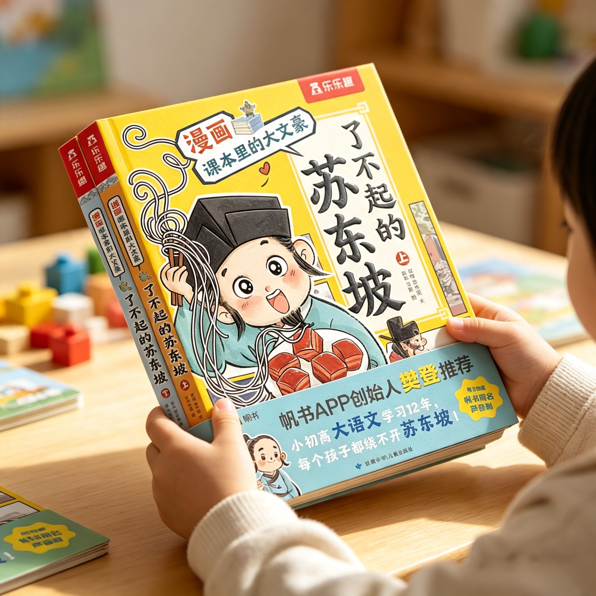 【新书樊登推荐】乐乐趣 了不起的苏东坡 漫画课本里的大文豪（2册）7岁+漫画苏东坡传名人传记大语文小学生初高中课外阅读