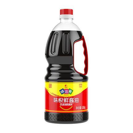 欣和味达美味极鲜1.88KG零添加防腐剂生抽酱油家用调味家庭装