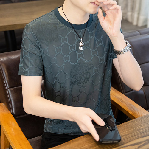 捡漏外贸尾单夏季薄款冰丝短袖t恤大码运动男装