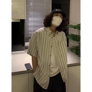 夏季日系港风咖色工装中裤男女宽松阔腿裤原宿风短裤休闲百搭西裤