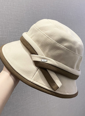 2024新款帽子女韩版秋冬季显脸小渔夫帽女可折叠素颜百搭盆帽桶帽