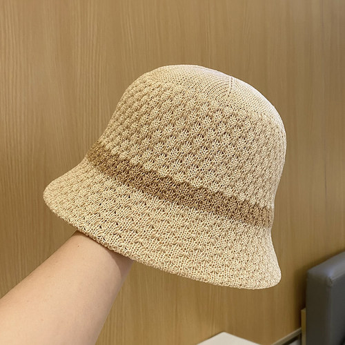 夏季薄款镂空透气渔夫帽女显脸小