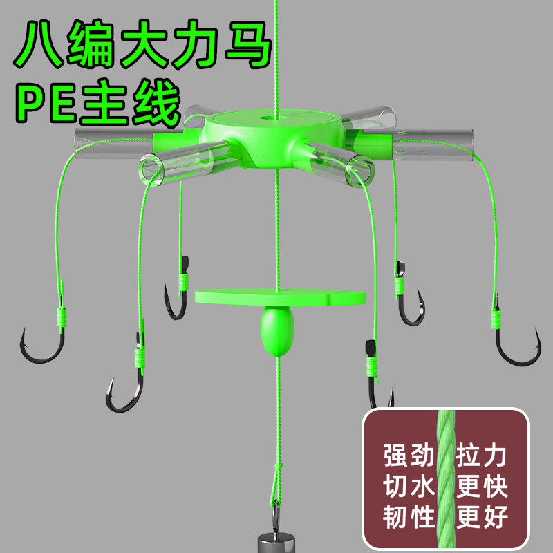 新款反离底钓组浮钓专用两用歪嘴鱼钩海竿伊势尼鲢鳙专用鱼钩套装