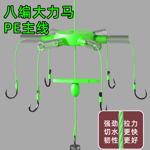 新款反离底钓组浮钓专用两用歪嘴鱼钩海竿伊势尼鲢鳙专用鱼钩套装