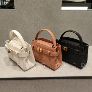 新加坡代购CK2-50270880金属扣带手提通勤凯莉包