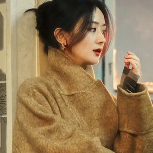 [苏黎世的冬] 秋冬骆驼绒中长款双面手工大衣外套女羊毛