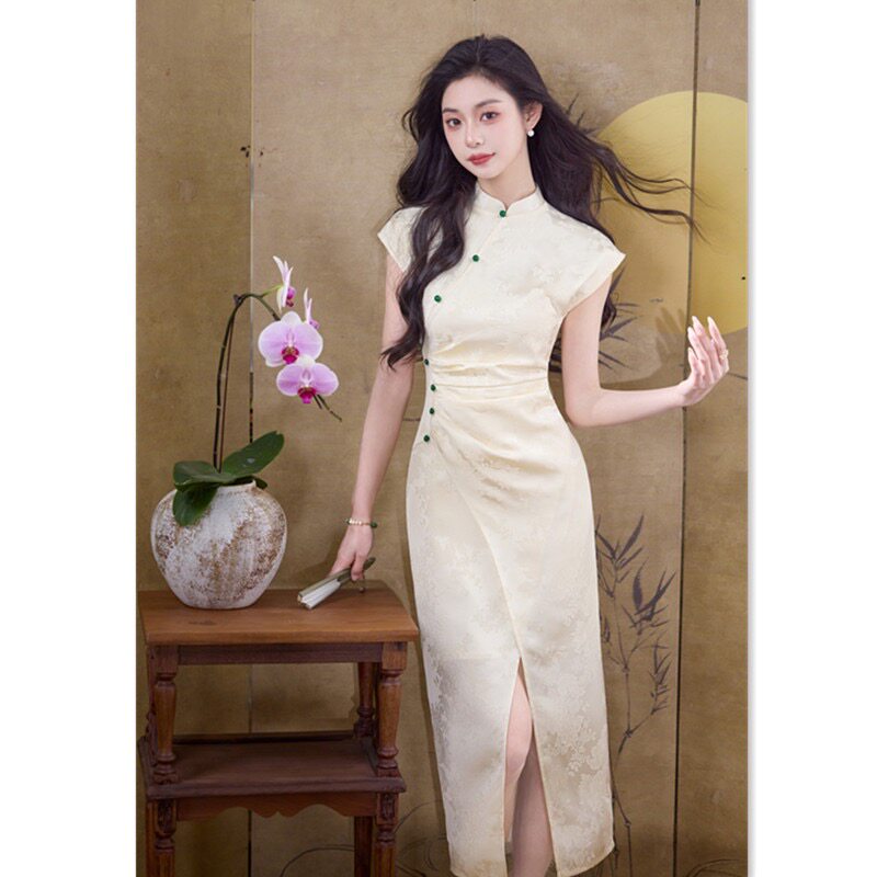 时尚改良新中式日常可穿百搭旗袍裙2025春夏新款年轻少女绝美旗袍