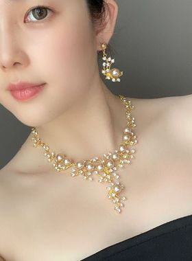 个性夸张女轻奢百搭毛衣链锁骨链