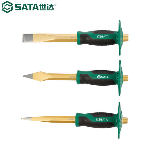 护手减震扁凿石工凿Sata/世达