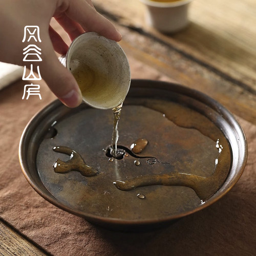 中式干泡台壶承祥云图案做旧工艺