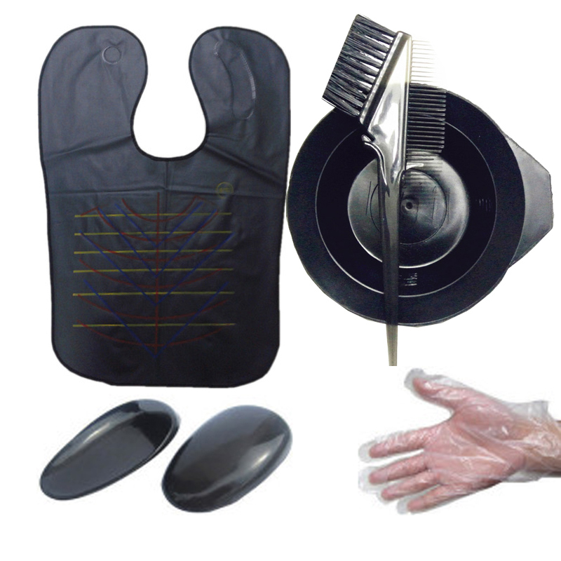 工具㊣染发焗油染碗+刷梳+耳套+披肩+一次性手套