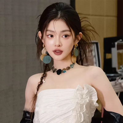 新中式复古夸张新娘项链小众