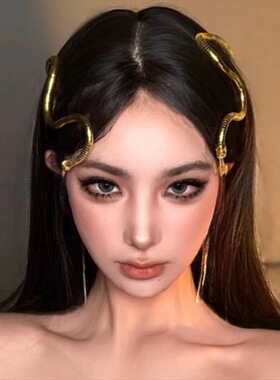 欧美个性高级感蛇形头饰百变发箍
