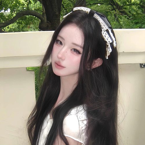 日系萌妹黑色蕾丝蝴蝶结发箍女
