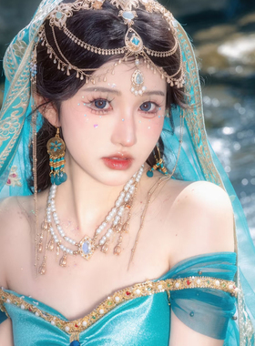 西域公主珍珠流苏项链