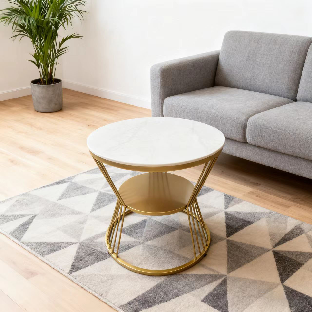 北欧创意简约现代岩板茶几圆桌家用小户型客厅铁艺圆形小茶几茶桌,住宅家具,茶几,淘宝优惠券,粉丝福利购,淘宝优惠卷