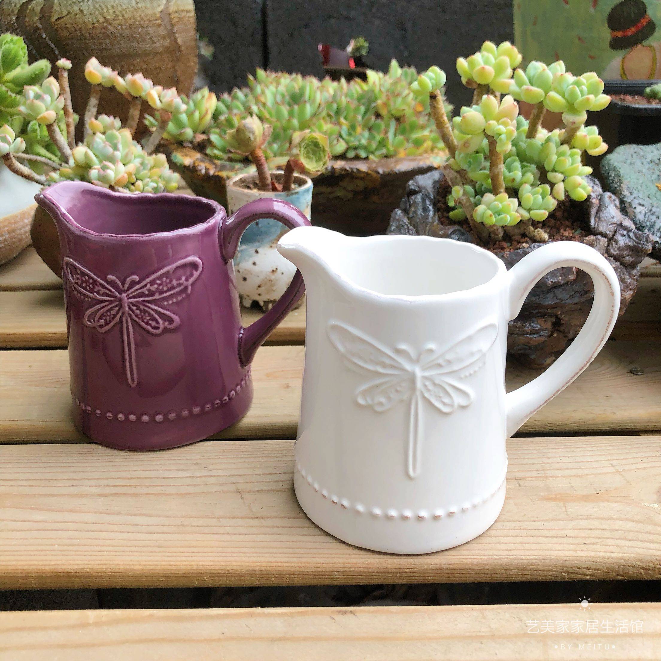 陶瓷欧式咖啡用具配件套装小糖罐儿带盖皇家小奶罐奶壶糖盅加奶杯