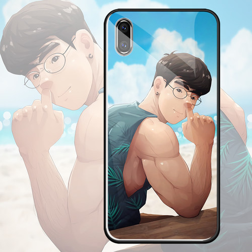 阳光小哥哥适用opporeno3玻璃壳z6华为mate30基友苹果xsmax手机壳