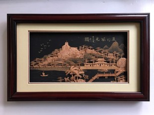 福建特色手工艺品厦门风光软木画挂件乔迁外事开业聚会家居装 饰